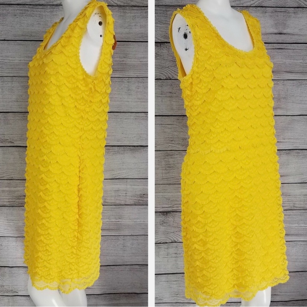 Chelsea & Violet Yellow Textured Dress